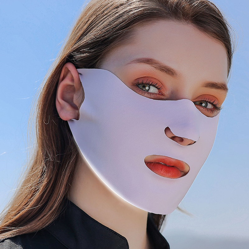 Icy Silk Sun Protection Mask for Women. Breathable, Thin. Moisturizing. Hanging - ear Style. Shade from Sunlight. Face Shield.