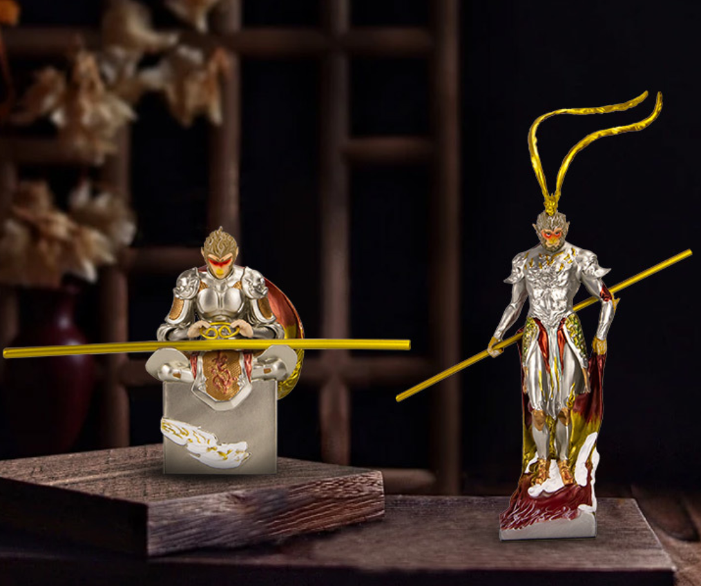 The Great Sage Equaling Heaven Chinese Ornaments Monkey King Game Surrounding Statue Black Myth Gold Hoop Car Resin Ornaments