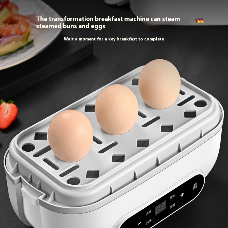 Double-layer insulated electric lunch box office worker heating lunch box plug-in water-free intelligent reservation cooking breakfast machine