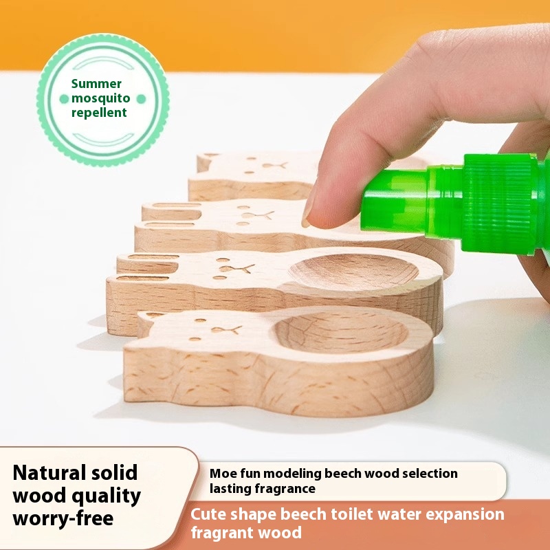 Cartoon Fragrant Wooden Household Toilet Water Wind Oil Essence Mosquito Repellent Volatile Essential Oil Aromatherapy Indoor Fragrant Stick Bedroom Wardrobe