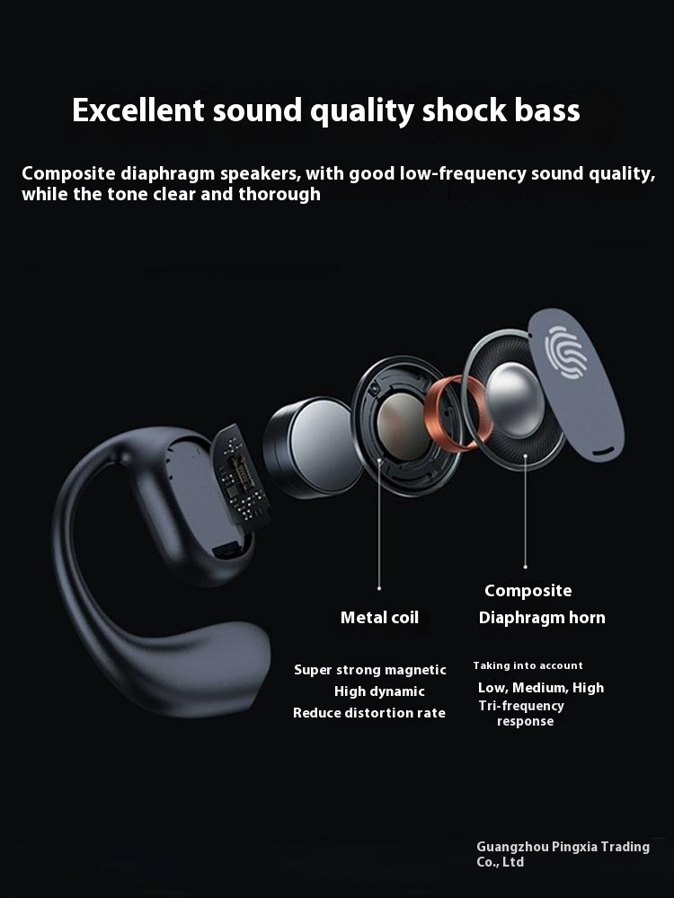 Suitable for Huawei 2024 New Ear-mounted Bluetooth Headset mate60pro Wireless P60 Non-in-ear nova12