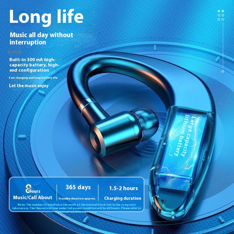 Suitable for Huawei Bluetooth Headset Wireless Ear-hanging Super Long Standby Glory OPPO Apple VIVO Men and Women Driving