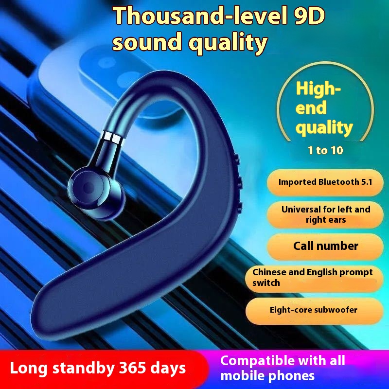 Suitable for Huawei Bluetooth Headset Wireless Ear-hanging Super Long Standby Glory OPPO Apple VIVO Men and Women Driving