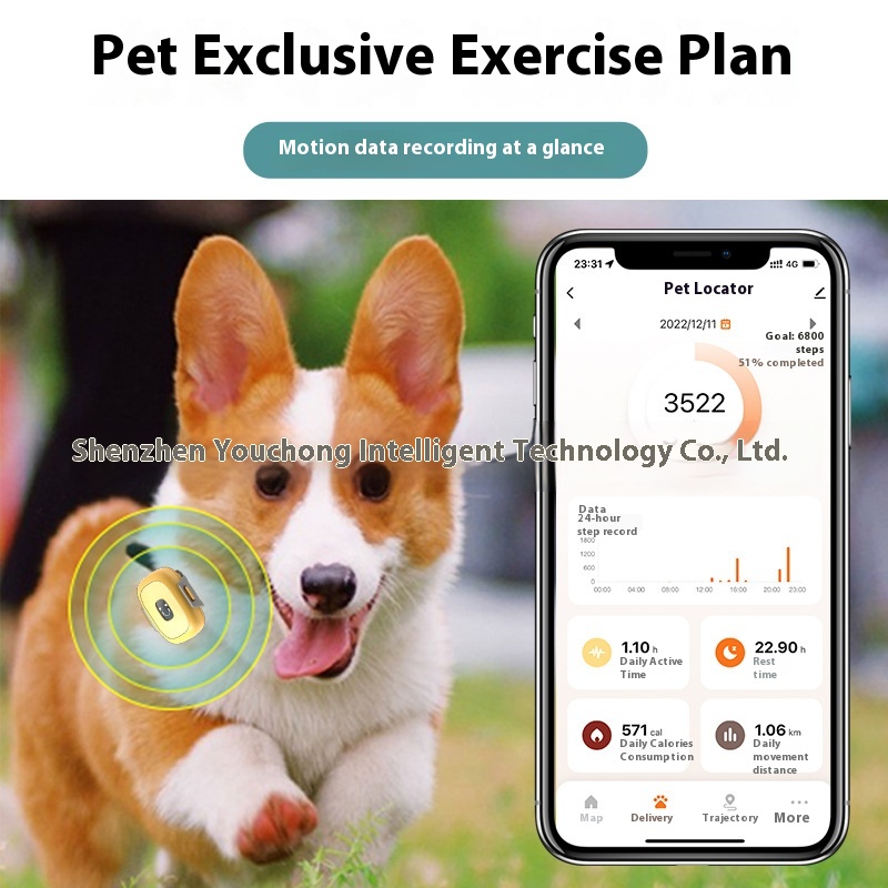 Smart Pet Locator GPS Anti-lost Dog Locator Cross-border Cat and Dog Locator Collar 4G Cat Tracker