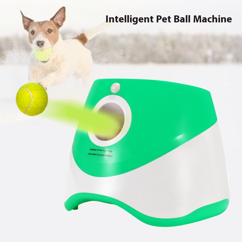 Pet serve machine automatic Amazon outdoor elastic tennis launcher dog toy automatic throwing machine net