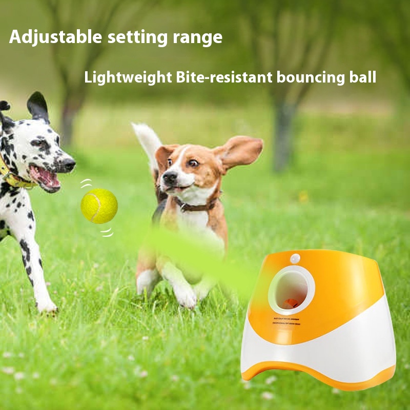 Pet serve machine automatic Amazon outdoor elastic tennis launcher dog toy automatic throwing machine net