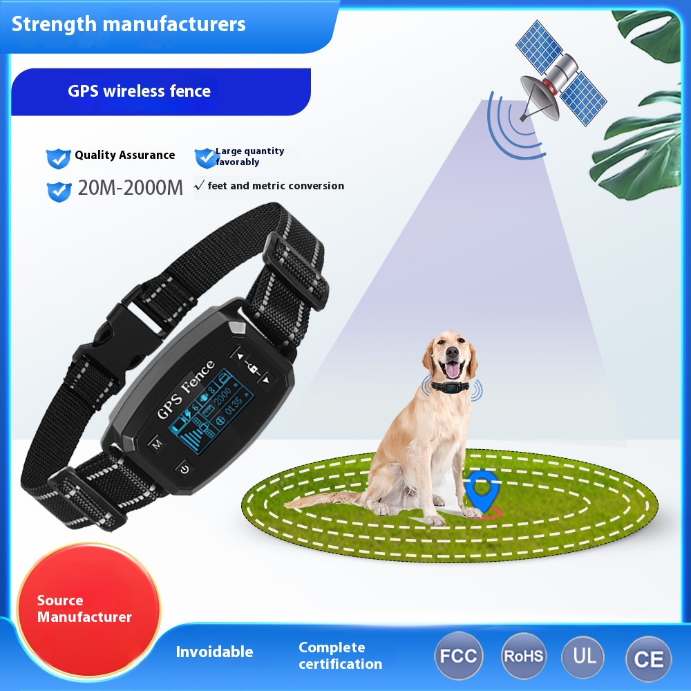 New wireless electronic dog fence intelligent automatic GPS positioning anti-lost electric shock collar pet supplies dog trainer