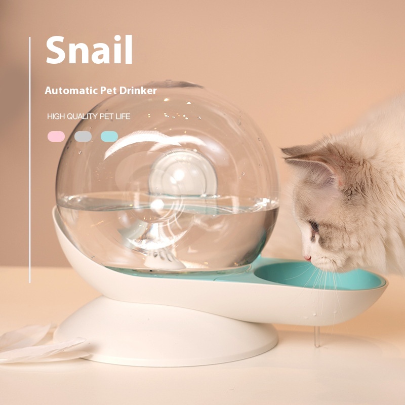 2020 Pet Supplies Amazon New Snail Automatic Water Dispenser Cat Feed Water Drinking Bowl Dog Water Dispenser