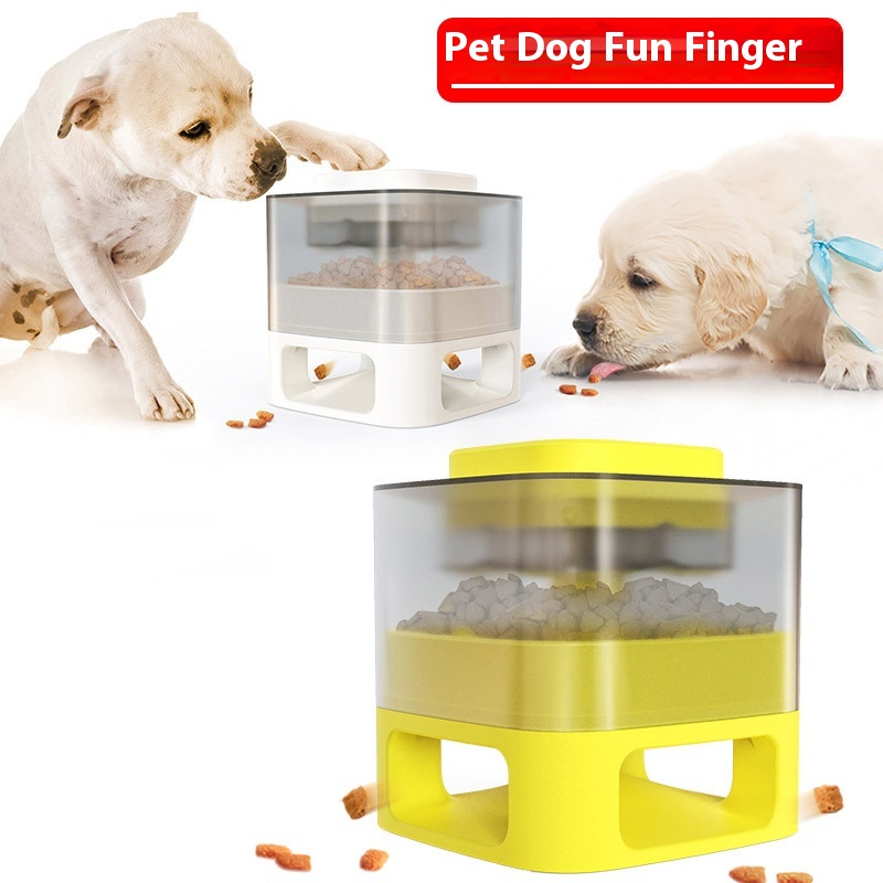 Pet dog automatic feeder press cat and dog press dog food pedal type food dispenser intelligence eating puzzle