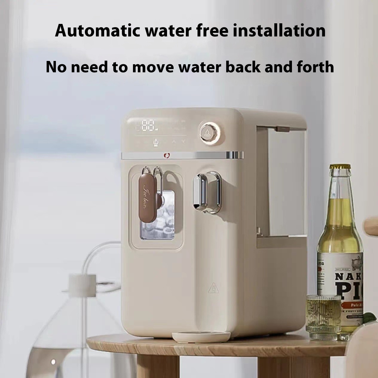 Zhuolang Ice Fast Hot Water Dispenser Ice Maker Household Automatic Water Dispenser Refrigeration Heating Ice Making ZL-IH3