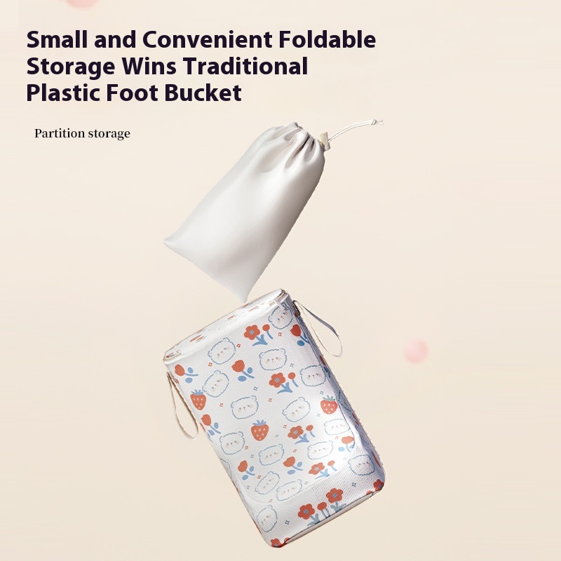 Foldable foot bath bag raised over calf foot bath bucket household foot bath portable foot bath artifact over knee deep bucket