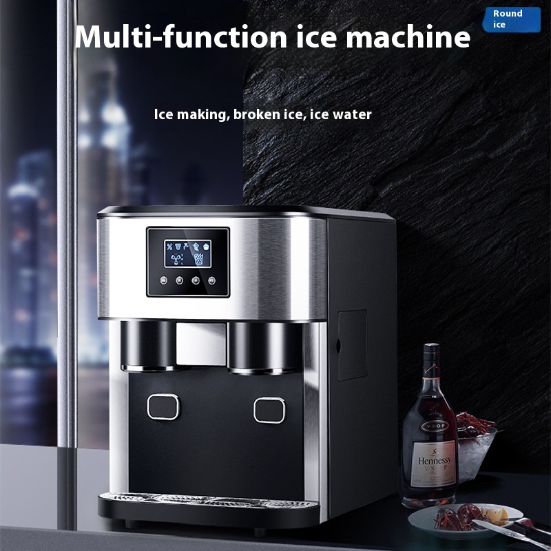 Cross-border Europe, America, Japan, Taiwan, all-English desktop ice making crushed ice cold water three-in-one Nissan 16kg ice maker