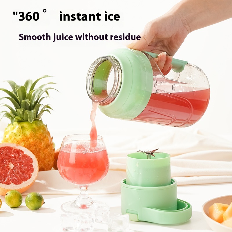 Cross-border Juicer Ton Ton Barrel Electric Portable Summer Wireless Denton Barrel Household 1500ml Large Capacity Juicer