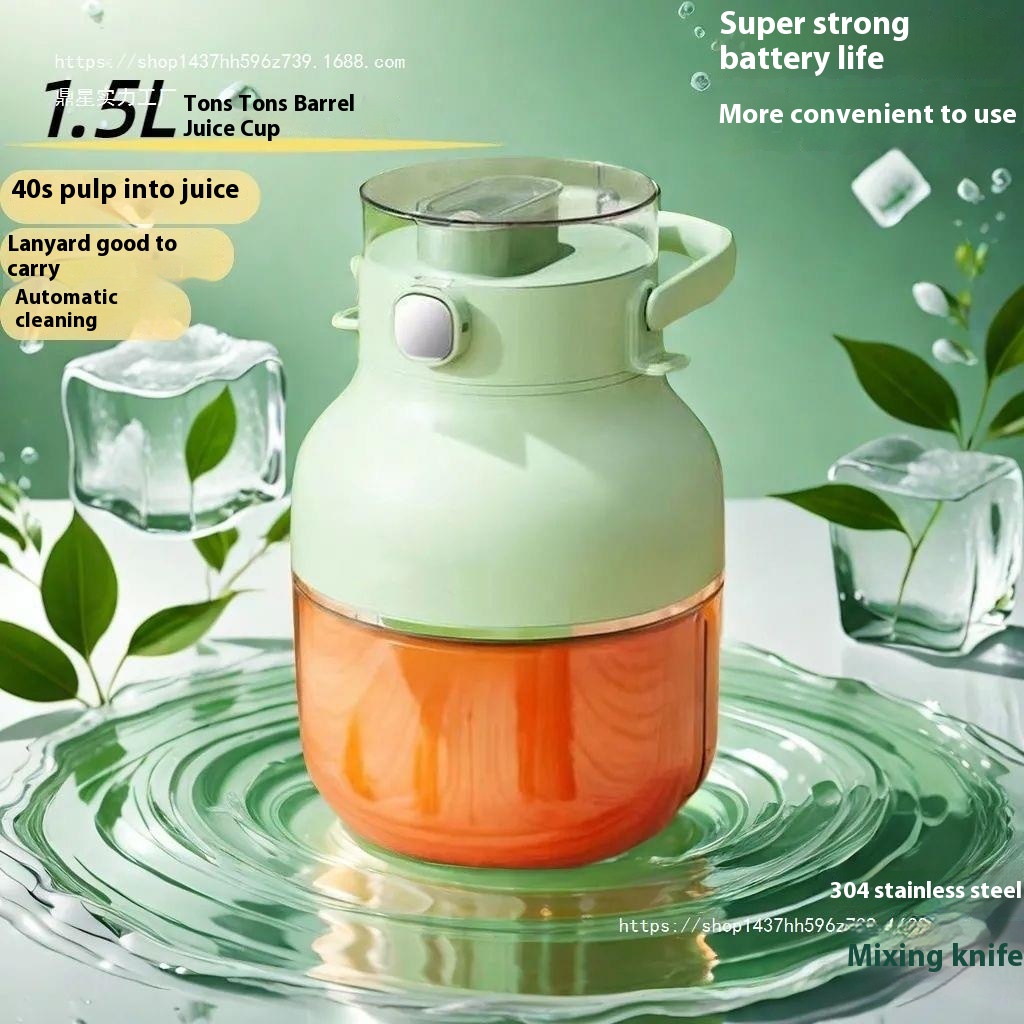 Portable Electric Juicer Ton Barrel Charging Ton New Juice Cup Household Multifunctional Ice Juicer Free Shipping