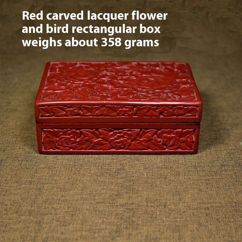 Resin crafts factory jewelry box antique antique red carved lacquer ware Dragon box one-piece delivery