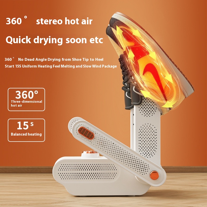 Foldable four-leg deodorant sterilization shoe dryer household quick-drying all-round dryer shoe warmer can be timed