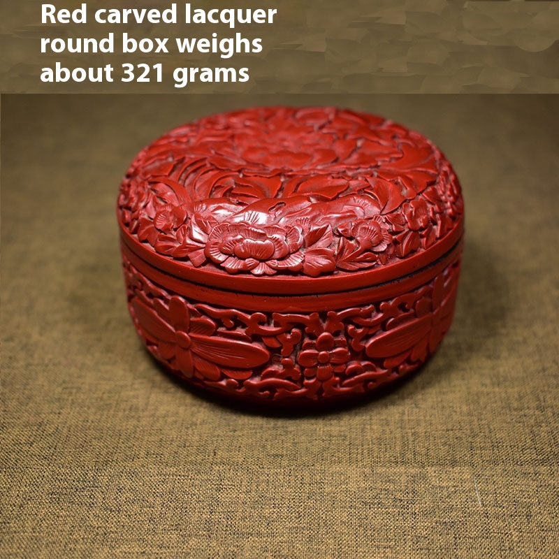 Resin crafts factory jewelry box antique antique red carved lacquer ware Dragon box one-piece delivery