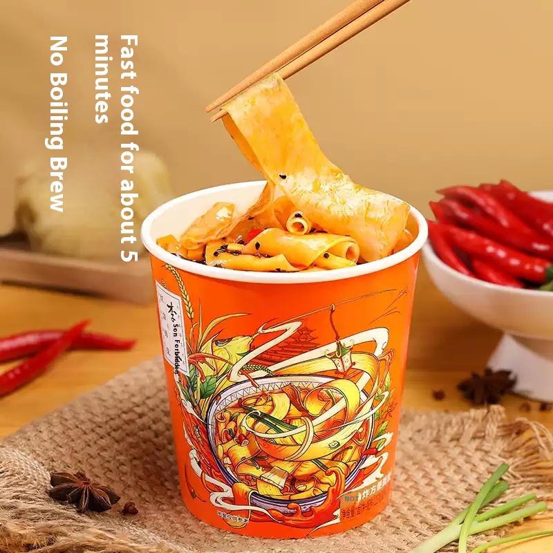 Li Ziqi Spicy Oil Noodle Instant Noodles Dry Noodles Non-Fried Wide Noodles 135g