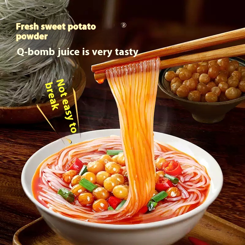 Li Ziqi Spicy Sour Noodles 103g 5 cups instant sweet potato noodles no need to cook just add water Sichuan vermicelli convenient rice noodles