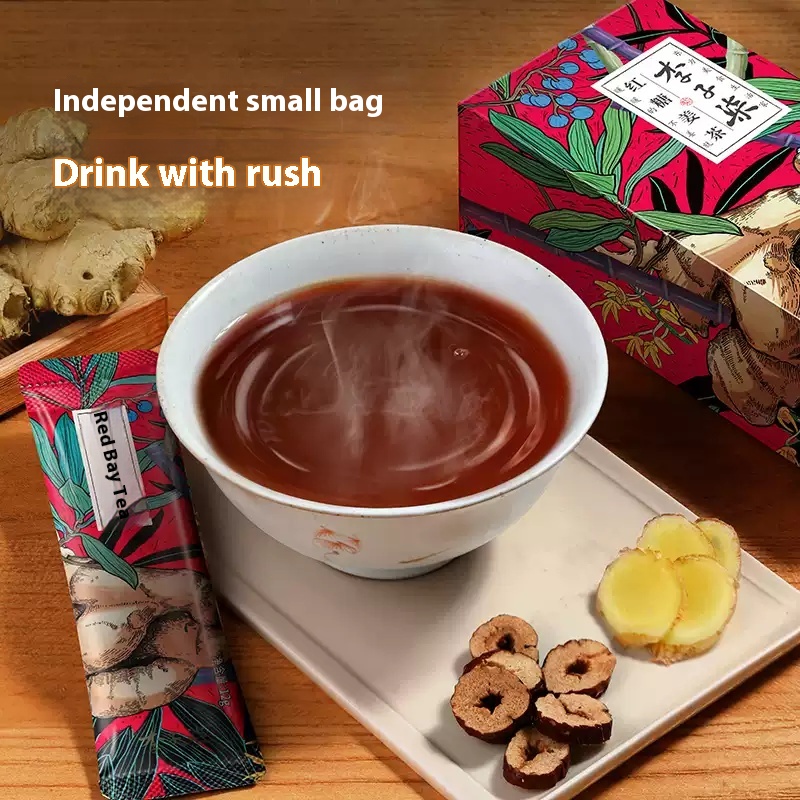 Li Ziqi Brown Sugar Ginger Tea Handmade Ginger Date Tea Brown Sugar Water Fresh Ginger Juice Gift for Girlfriend Instant Drink Individual Small Pack 2 Boxes