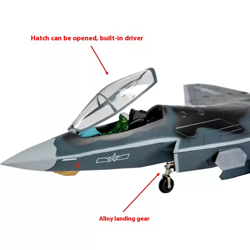 1:30 J-35A aircraft model alloy simulation military decoration J-35A carrier-based fighter Zhuhai Airshow gifts