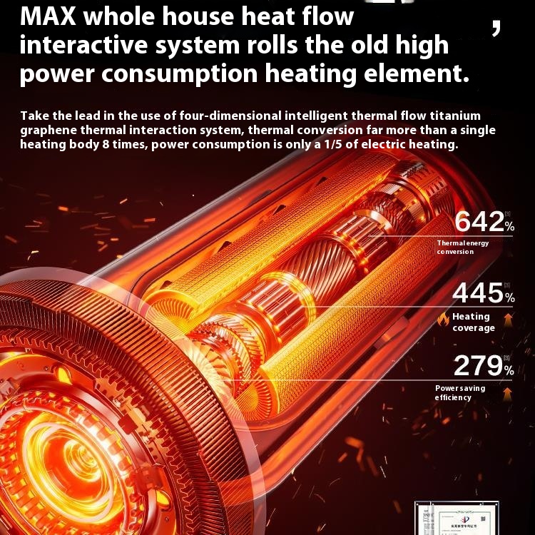 Fan heater heater whole house large area household energy saving graphene electric heating artifact winter bathroom