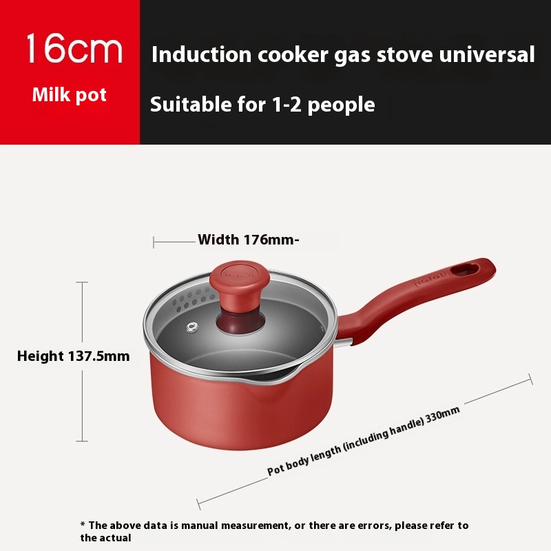 Tefal non-stick milk pot, household supplementary food pot, instant noodle pot, hot milk pot, universal for induction cookers and gas stoves.