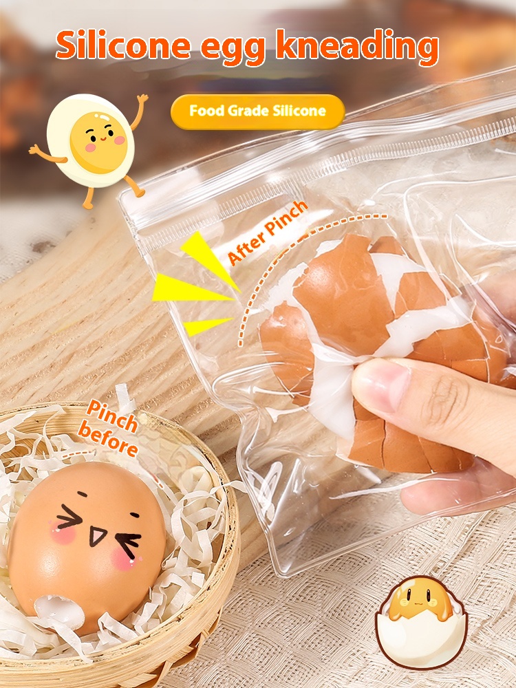 Eggshell Squeeze Toy Silicone Slow Rebound Stress Relief Toy Venting Realistic Breakable Quail Egg Trending Decompression Gadget