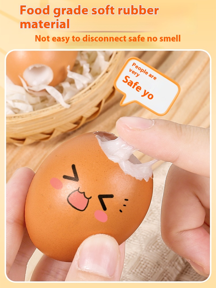 Eggshell Squeeze Toy Silicone Slow Rebound Stress Relief Toy Venting Realistic Breakable Quail Egg Trending Decompression Gadget