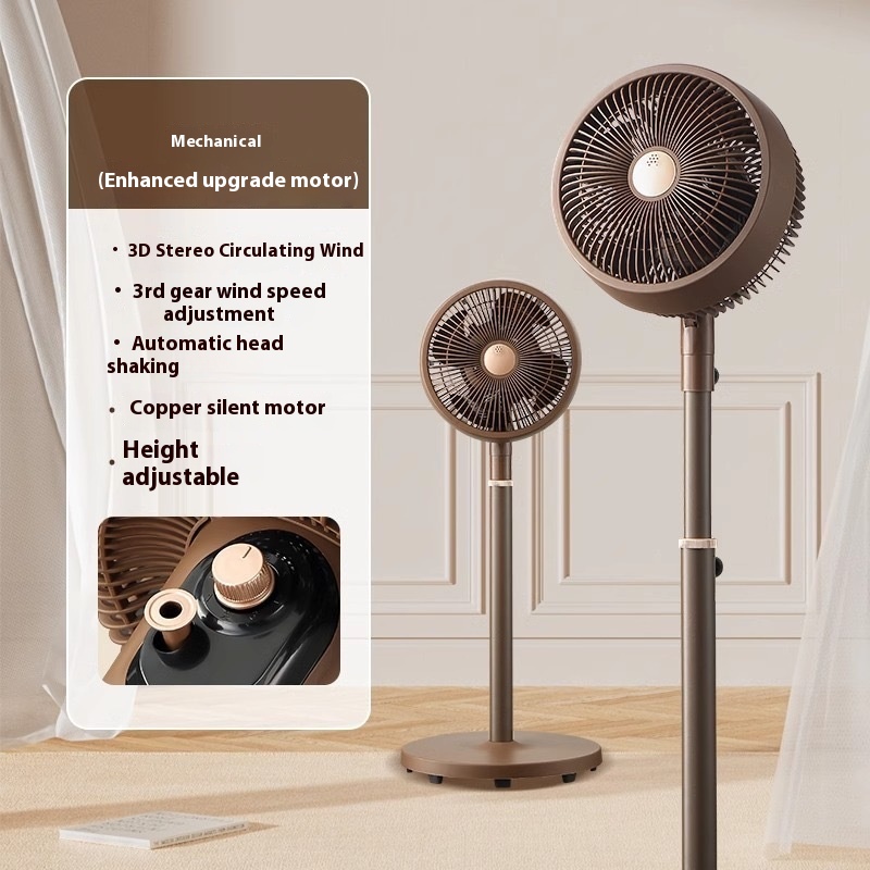 Camel air circulation fan household mosquito repellent aromatherapy floor fan silent remote control vertical shaking head fan dormitory electric fan