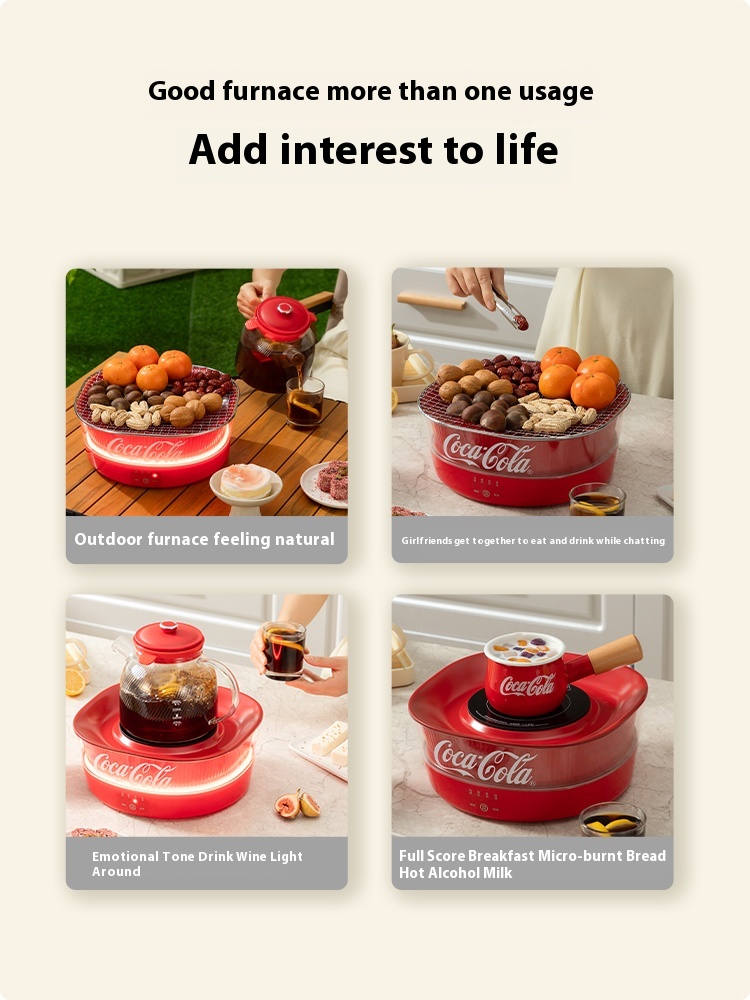 Coca-Cola electric ceramic stove home tea brewing pot health pot high-power multifunctional tea boiling stove tea brewing stove