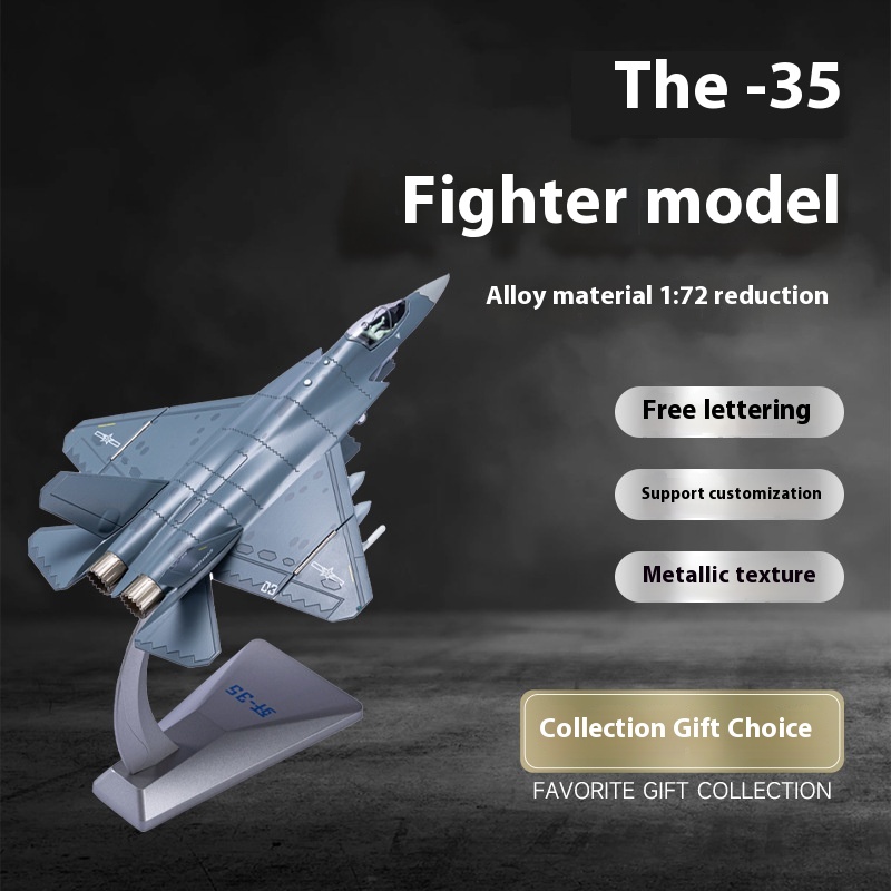 J-35 Fighter Aircraft Model Foam Aircraft Model Toys High Simulation Aircraft Model Alloy Aviation Model