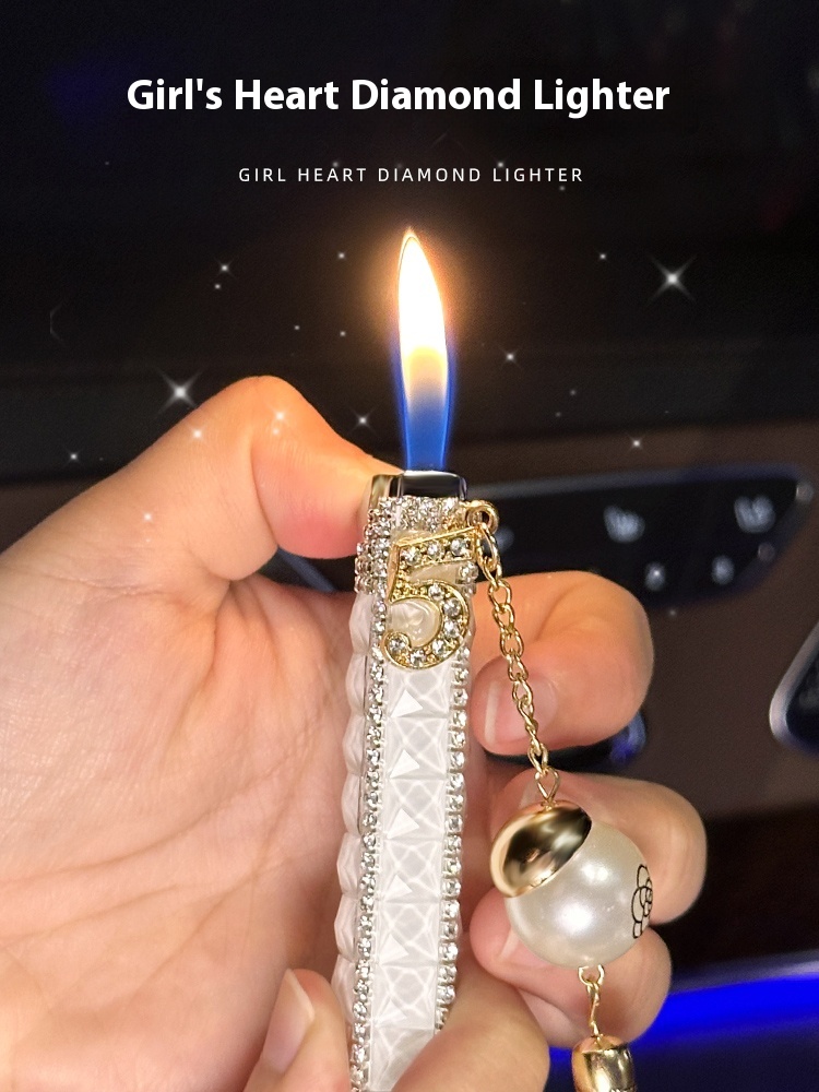 Diamond-studded girly lighter high-end feel ins gift for girls, best friends, girlfriends, new stylish high-value birthday gift.