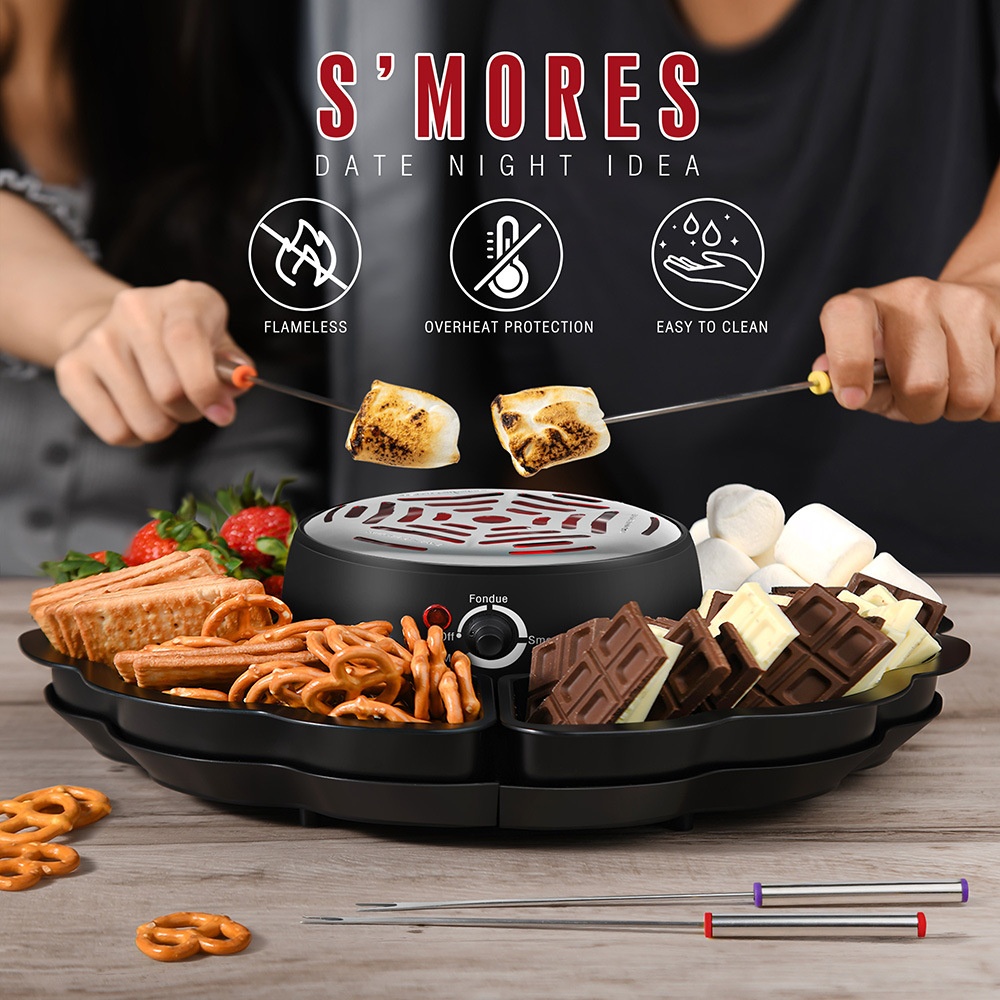 Xiaomi's new chocolate electric hot pot melting pot marshmallow roasting machine 2-in-1 set fruit platter party gathering