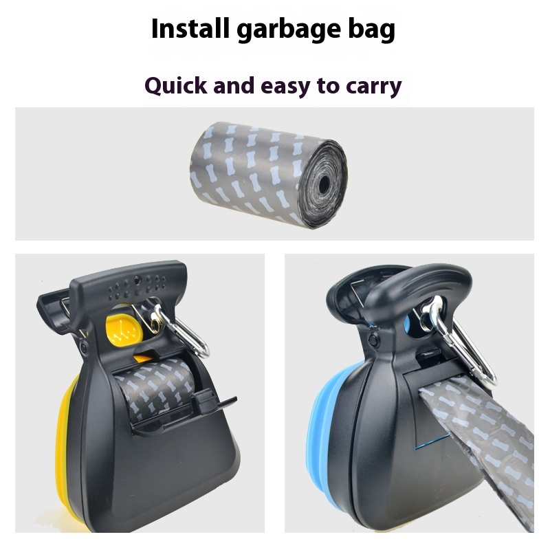 Dog outdoor waste picker pet poop bags dog walking poop scooper automatic waste cleaner dog poop collection tool