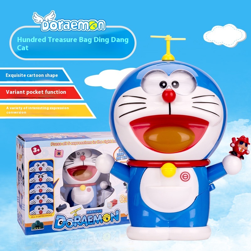 Doraemon Toy Treasure Chest, Changeable Doraemon, Robot Cat, Blue Fatty Series Gifts